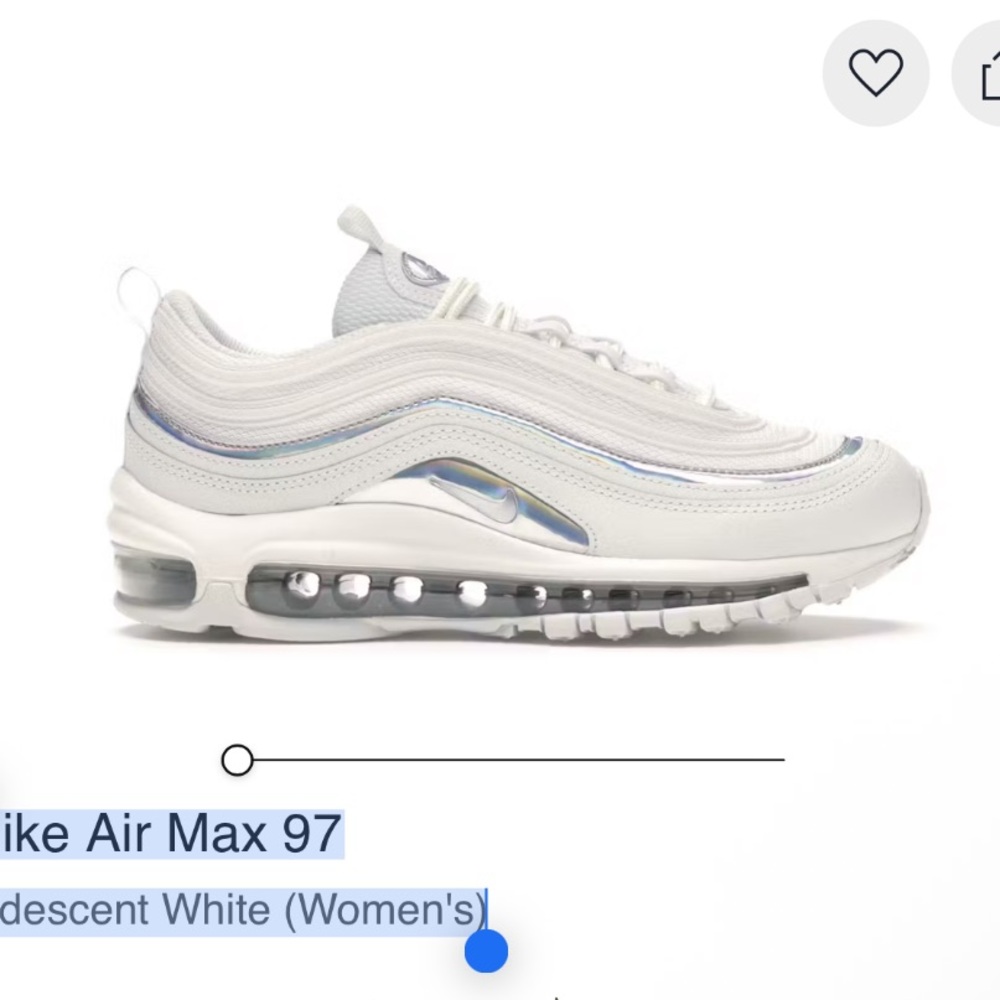Nike Air Max 97 “White Iridescent” Sneakers Women’s 9